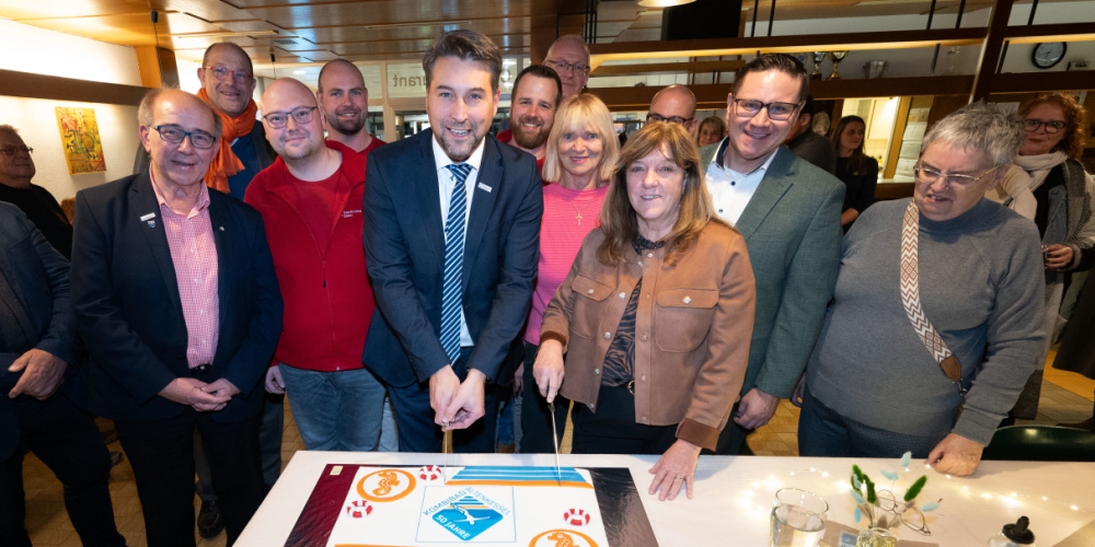 Anschnitt der Geburtstagstorte